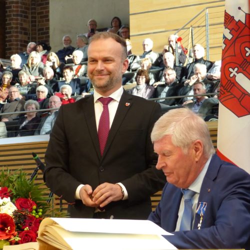 Sponsor der Orgel Günther Weber wurde Ehrenbürger der Stadt Neubrandenburg