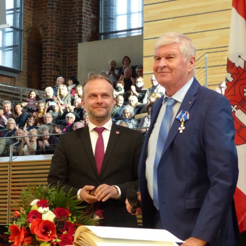 Sponsor der Orgel Günther Weber wurde Ehrenbürger der Stadt Neubrandenburg